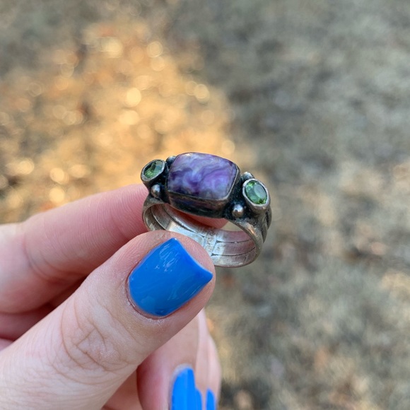 Genuine Stone & Sterling Silver Ring - Picture 2 of 16